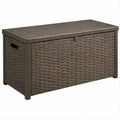 Braune Aufbewahrungsbox in Rattanoptik 120 × 50 × 60 cm