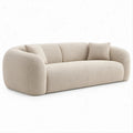 3-Sitzer-Sofa in Cremeweiss mit Bouclé-Bezug, 220 x 95 x 75 cm