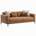 3-Sitzer Sofa in Camelbraun mit PU-Kunstlederbezug, 210 x 92 x 82 cm