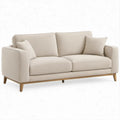 2-Sitzer-Sofa in Creme mit Holzfüssen, 180 x 85 x 82 cm